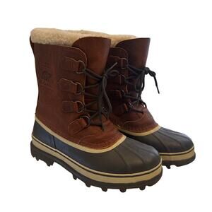 Sorel Caribou Men’s Waterproof Bruno Brown Winter Boots Size 9.5 Insulated